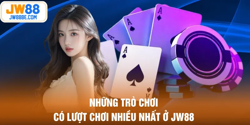 Những trò chơi có lượt chơi nhiều nhất ở JW88